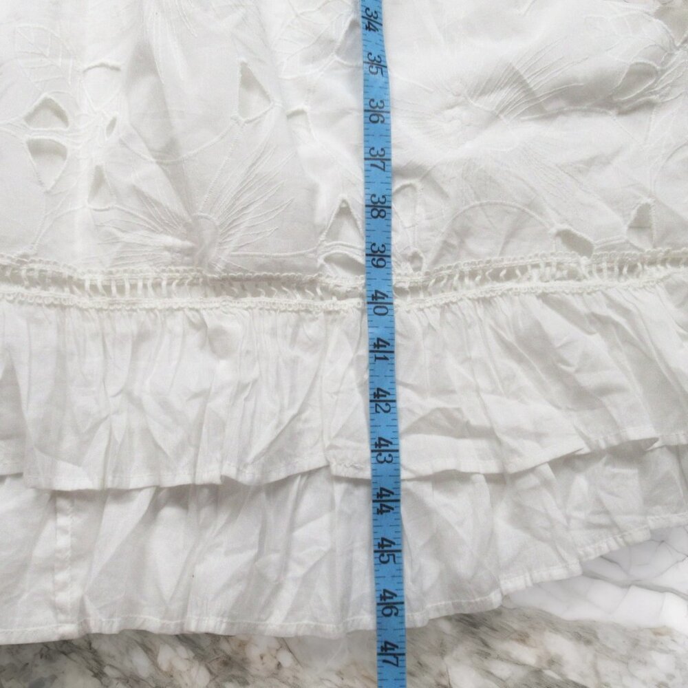 Anthropologie Forever That Girl Tie-Back Ruffled Eyelet Dress White - Medium - Picture 6 of 13
